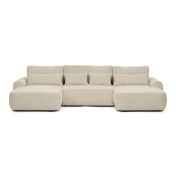 Narożnik OLIVER U z funkcją spania i pojemnikiem | Bouclé QUELLE