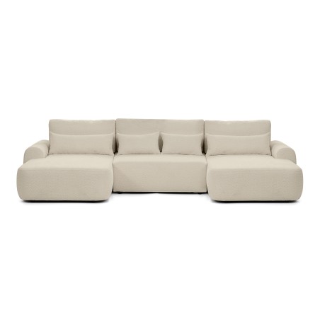 Narożnik OLIVER U z funkcją spania i pojemnikiem | Bouclé QUELLE