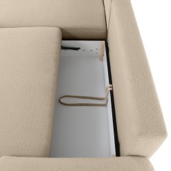 Narożnik NOEL U z funkcją spania | Automat Moss | Bouclé QUELLE