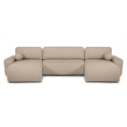 Narożnik NOEL U z funkcją spania | Automat Moss | Bouclé QUELLE