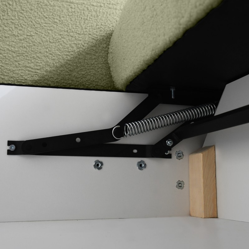 Narożnik NOEL U z funkcją spania | Automat Moss | Bouclé QUELLE