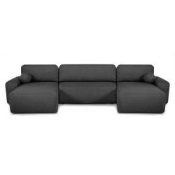 Narożnik NOEL U z funkcją spania | Automat Moss | Bouclé QUELLE