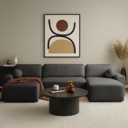 Narożnik NOEL U z funkcją spania | Automat Moss | Bouclé QUELLE