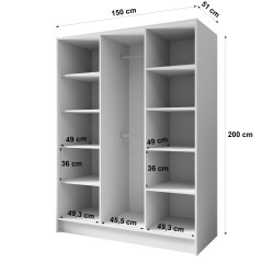 Szafa GAVA 100/150/200 cm – Nowoczesna Szafa Uchylna TIP-ON