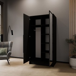 Szafa LARO z Lustrem 100/150/200 cm – Nowoczesna Szafa Uchylna