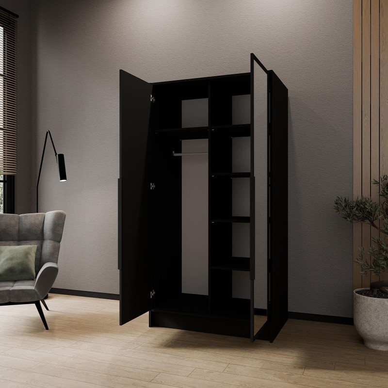 Szafa LARO z Lustrem 100/150/200 cm – Nowoczesna Szafa Uchylna