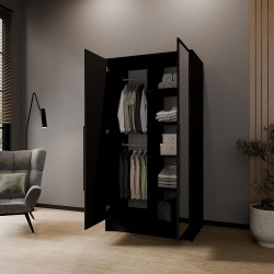 Szafa LARO z Lustrem 100/150/200 cm – Nowoczesna Szafa Uchylna