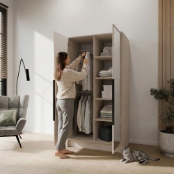 Szafa LARO z Lustrem 100/150/200 cm – Nowoczesna Szafa Uchylna