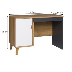 Biurko MORENO 110 cm – biurko z drzwiami