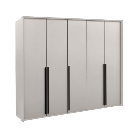 Szafa GIANA 255 cm – 5 drzwi, duża szafa do sypialni z drążkami