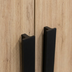 Szafa GIANA 255 cm – 5 drzwi, duża szafa do sypialni z drążkami