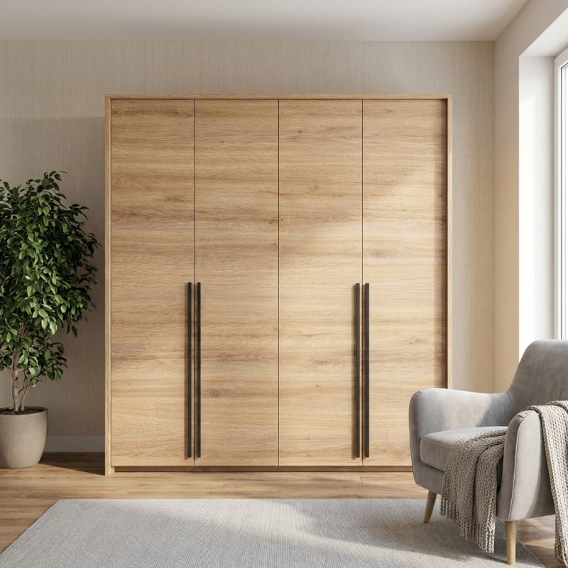 Szafa GIANA 210 cm – 4 drzwi, 2 drążki | do sypialni