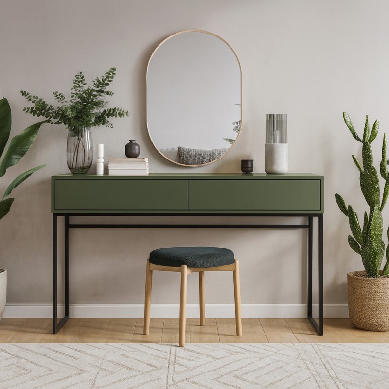 Toaletka GIANA 137 cm | 2 szuflady, bez uchwytów