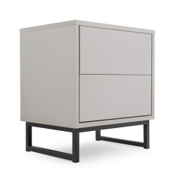 Szafka nocna GIANA 43 cm – 2 szuflady, push-to-open