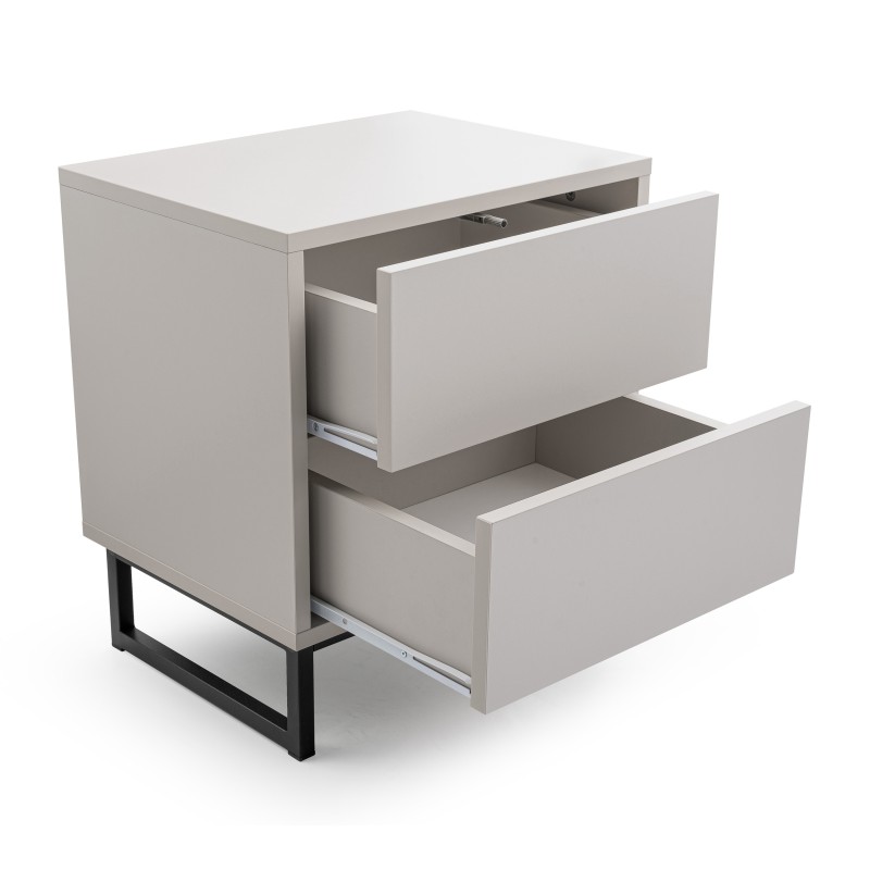Szafka nocna GIANA 43 cm – 2 szuflady, push-to-open