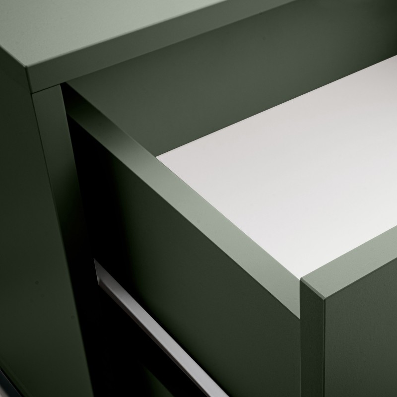 Szafka nocna GIANA 43 cm – 2 szuflady, push-to-open