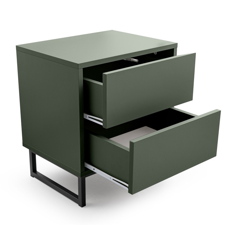 Szafka nocna GIANA 43 cm – 2 szuflady, push-to-open