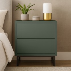 Szafka nocna GIANA 43 cm – 2 szuflady, push-to-open