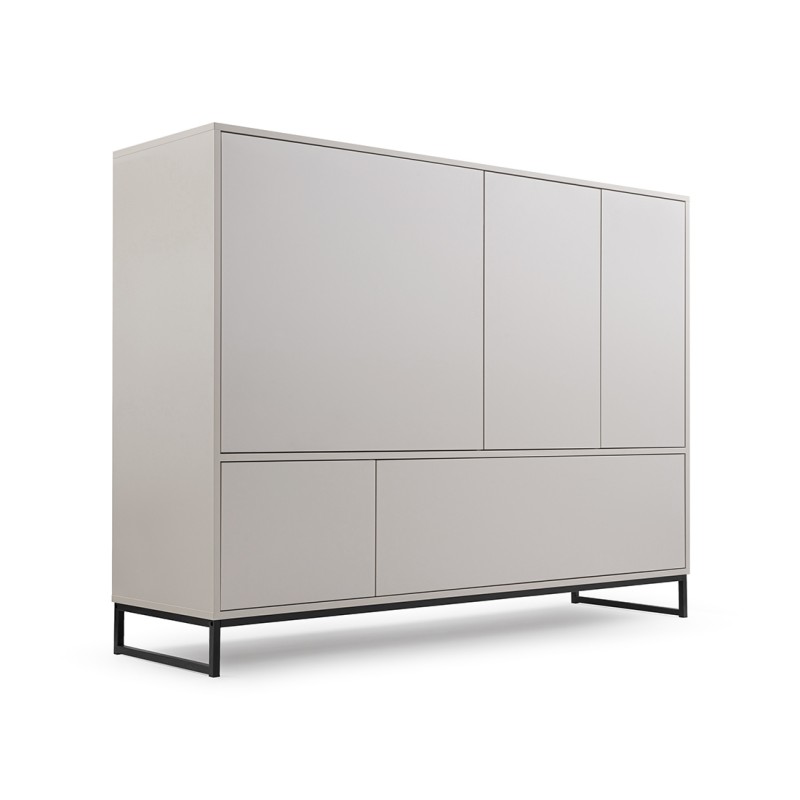 Komoda GIANA 160 cm – 5 drzwi, bez uchwytów