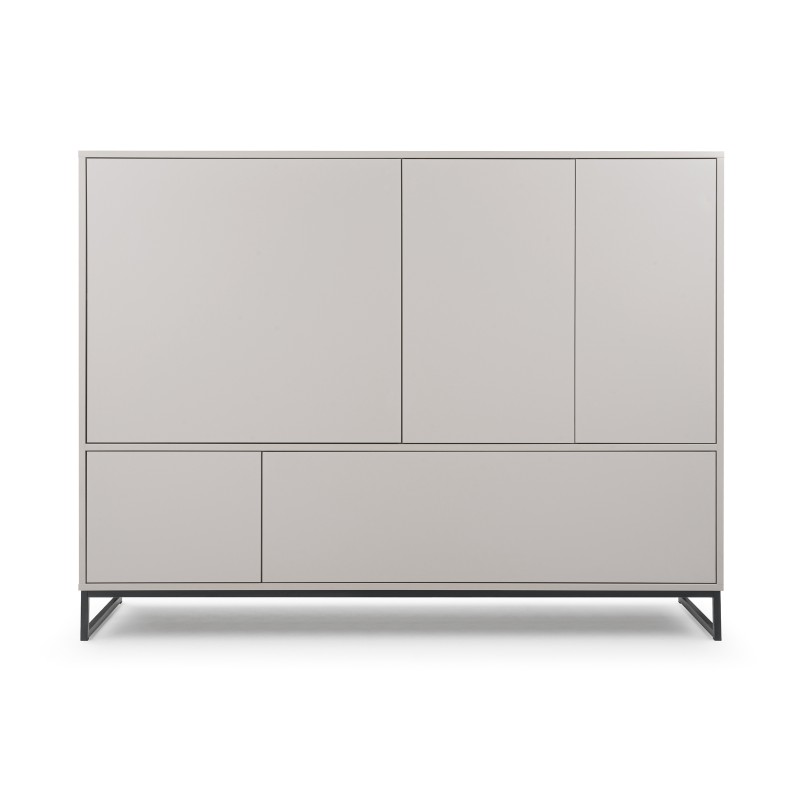 Komoda GIANA 160 cm – 5 drzwi, bez uchwytów