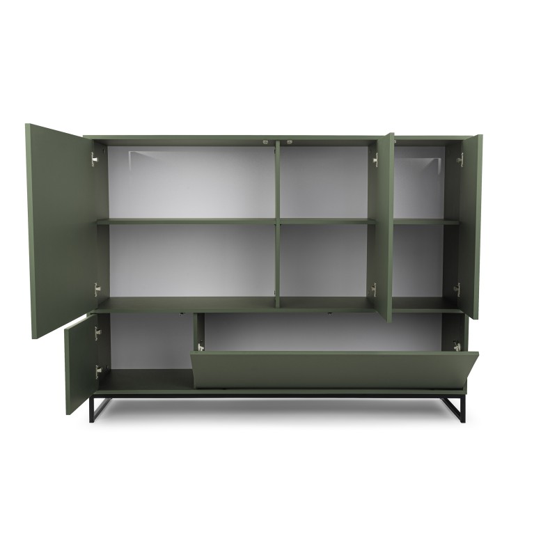 Komoda GIANA 160 cm – 5 drzwi, bez uchwytów