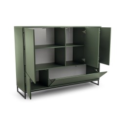 Komoda GIANA 160 cm – 5 drzwi, bez uchwytów