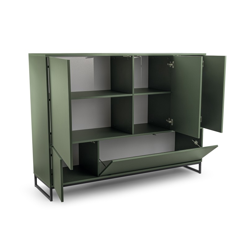 Komoda GIANA 160 cm – 5 drzwi, bez uchwytów