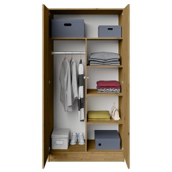 Szafa z drzwiami uchylnymi CLASSIC 90 cm – TIP-ON, drążek i półki