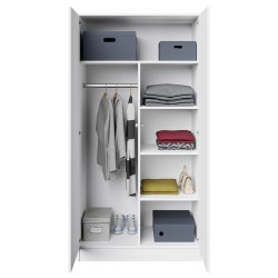 Szafa z drzwiami uchylnymi CLASSIC 90 cm – TIP-ON, drążek i półki