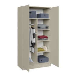 Szafa z drzwiami uchylnymi CLASSIC 90 cm – TIP-ON, drążek i półki