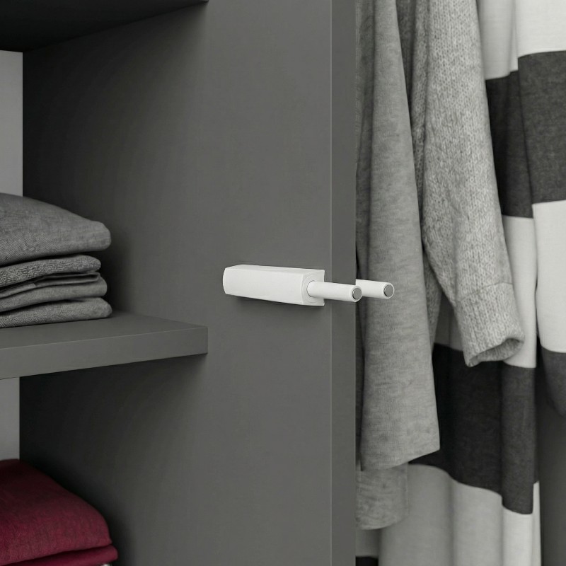 Szafa z drzwiami uchylnymi CLASSIC 90 cm – TIP-ON, drążek i półki