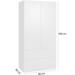 Szafa dwudrzwiowa CLASSIC 90 cm | Beautysofa24.pl