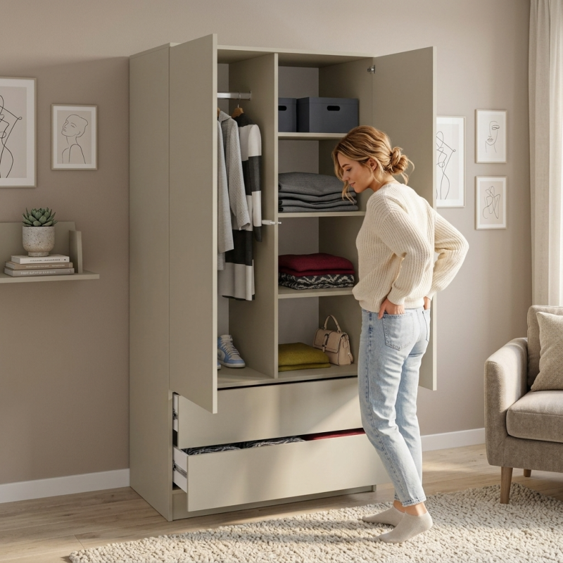 Szafa dwudrzwiowa CLASSIC 90 cm | Beautysofa24.pl