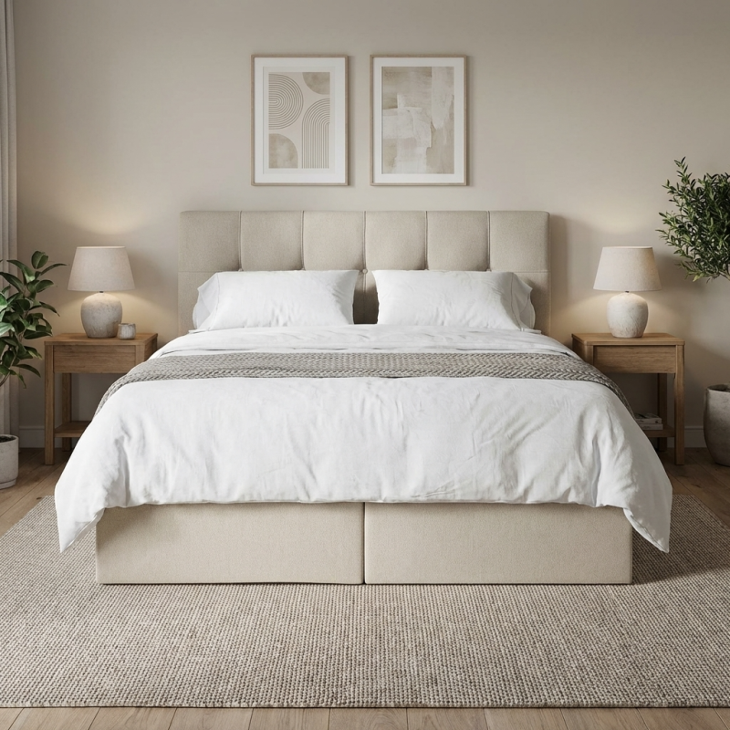 Łóżko kontynentalne ze skrzynią EMPORI | BeautySofa24.pl