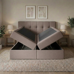 Łóżko kontynentalne ze skrzynią EMPORI | BeautySofa24.pl