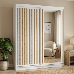 Szafa przesuwna z lamelami DONATELLO | BeautySofa24.pl
