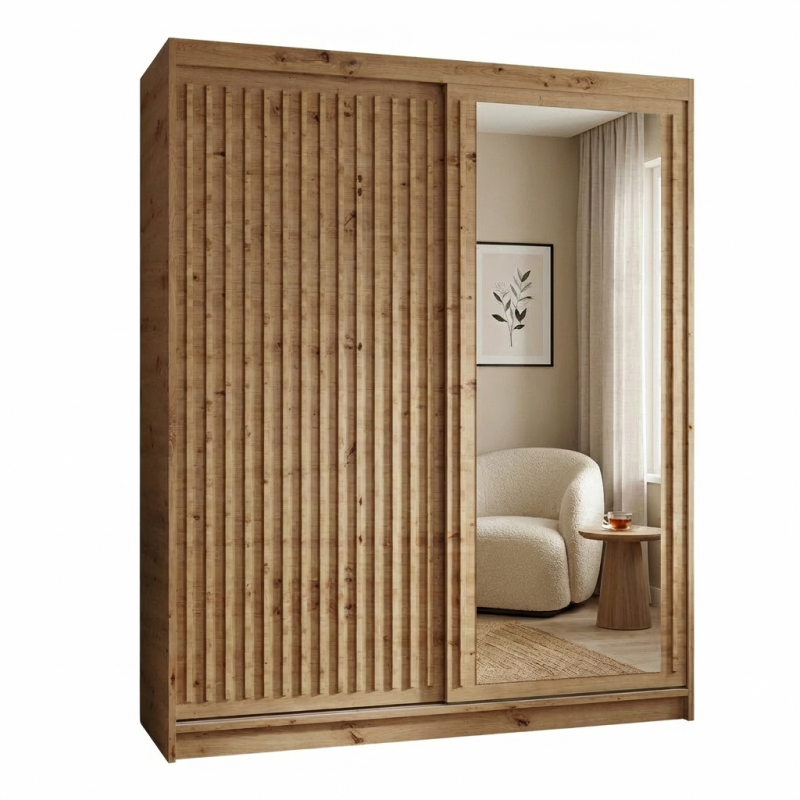Szafa przesuwna z lamelami DONATELLO | BeautySofa24.pl