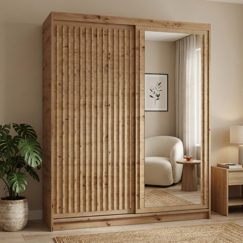 Szafa przesuwna z lamelami DONATELLO | BeautySofa24.pl