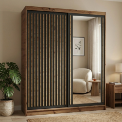 Szafa przesuwna z lamelami DONATELLO | BeautySofa24.pl