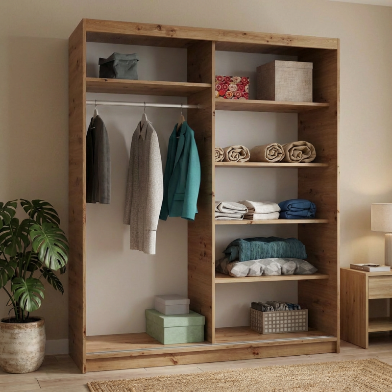 Szafa przesuwna z lamelami DONATELLO | BeautySofa24.pl