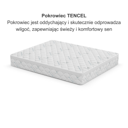 Materac MEDIRO VITA SENIOR H3 – kieszeniowy, pianka HR, pokrowiec TENCEL