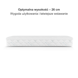 Materac MEDIRO VITA SENIOR H3 – kieszeniowy, pianka HR, pokrowiec TENCEL