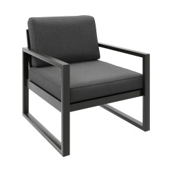 Zestaw mebli ogrodowych STELLA – sofa, fotel, stolik metalowy