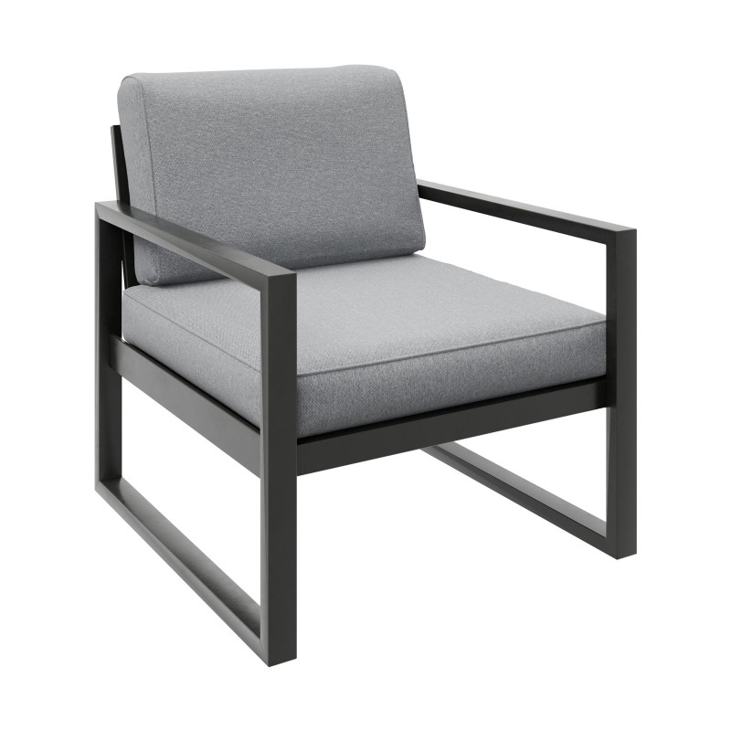 Zestaw mebli ogrodowych STELLA – sofa, fotel, stolik metalowy