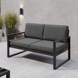 Zestaw mebli ogrodowych STELLA – sofa, fotel, stolik metalowy