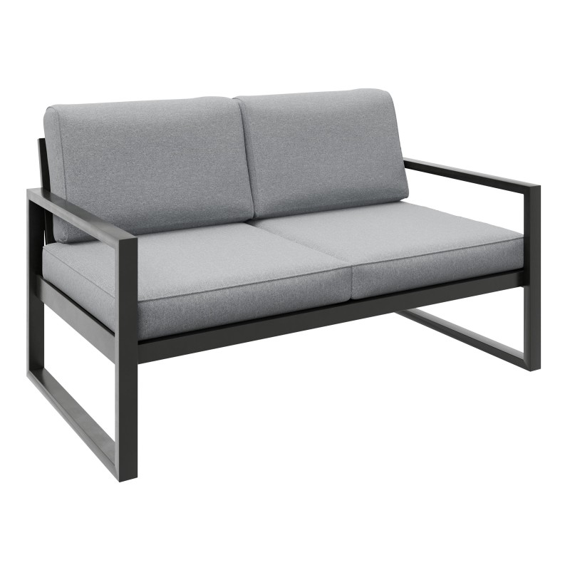 Zestaw mebli ogrodowych STELLA – sofa, fotel, stolik metalowy