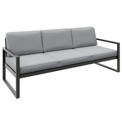 Zestaw mebli ogrodowych STELLA – sofa, fotel, stolik metalowy