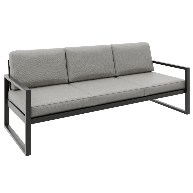 Zestaw mebli ogrodowych STELLA – sofa, fotel, stolik metalowy