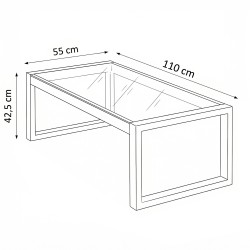 Zestaw mebli ogrodowych STELLA – sofa, fotel, stolik metalowy