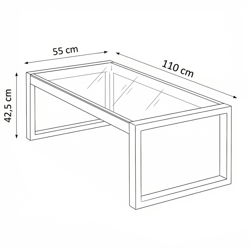 Zestaw mebli ogrodowych STELLA – sofa, fotel, stolik metalowy